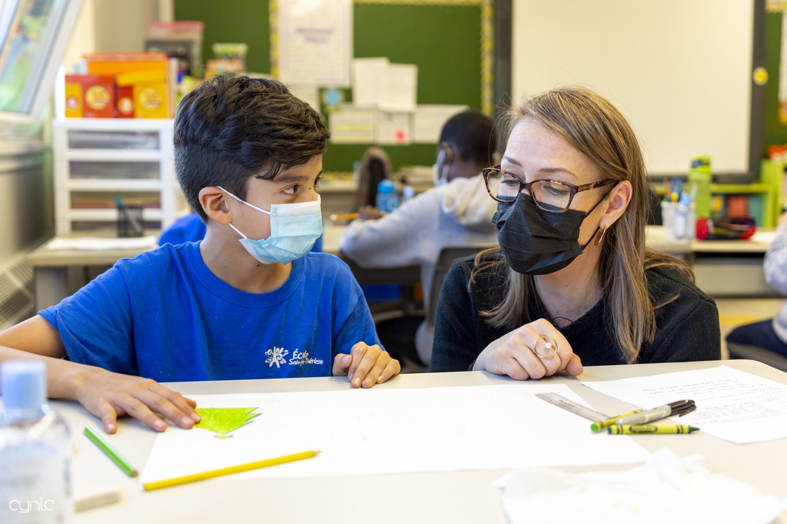 Fabiola Toupin à l'école Sainte-Thérèse
